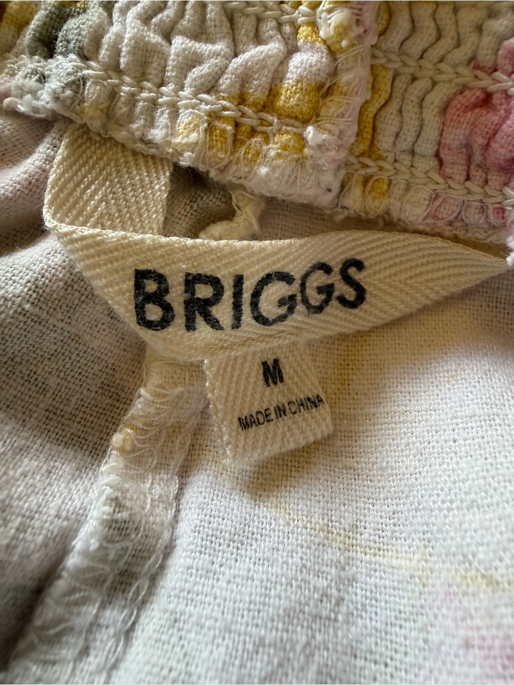 Briggs New York Linen Floral Drawstring Shorts Women’s M Medium - Picture 4 of 5